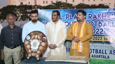Photo of एमएल प्लाजा राखल मेमोरियल नॉकआउट फुटबॉल प्रतियोगिता। भाईचारा कायम कर राष्ट्रीय एकता को मजबूत करता है खेल : खेल मंत्री