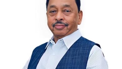 Photo of त्रिपुरासुंदरी मंदिर में दर्शन के लिए केंद्रीय मध्यम उद्योग मंत्री नारायण राणे