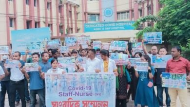 Photo of स्थायी नियुक्ति की मांग को लेकर अनियमित नर्सों ने जीबी अस्पताल में प्रदर्शन किया