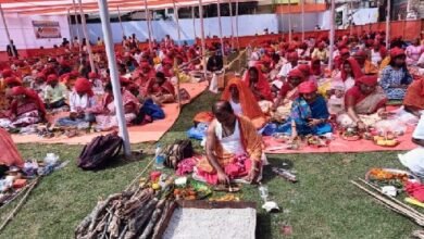Photo of सेंट्रल रोड स्थित श्रीश्री शिव मंदिर में रविवार को नवग्रह यज्ञ हुआ