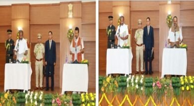Photo of विधायक अनिमेष देववर्मा का मंत्री और विधायक वृषकेतु देववर्मा का राज्य मंत्री के रूप में शपथ ग्रहण