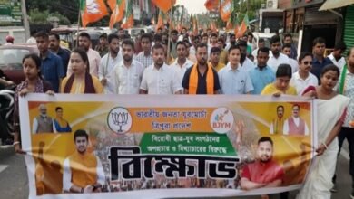 Photo of विपक्ष के दुष्प्रचार का विरोध में युवा मोर्चा ने मार्च का आयोजन किया