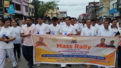 Photo of अंतरराष्ट्रीय योग दिवस के मौके पर आज अगरतला में रैली निकाली गई