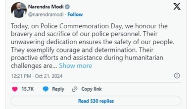Photo of प्रधानमंत्री श्री नरेन्द्र मोदी ने पुलिस स्मृति दिवस पर पुलिस कर्मियों को श्रद्धांजलि अर्पित की