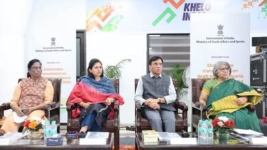 Photo of डॉ. मनसुख मंडाविया ने राष्ट्रीय खेल प्रशासन विधेयक 2024 के मसौदे पर आईओए, एनएसएफ और एनएसपीओ के साथ हितधारक परामर्श बैठक की अध्यक्षता की