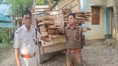 Photo of वनकर्मियों की कार्रवाई के दौरान करीब पचास हजार रुपये कीमत की चोरी की लकड़ी बरामद की गई