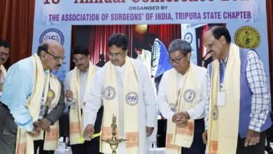 Photo of एसोसिएशन ऑफ सर्जन्स ऑफ इंडिया, त्रिपुरा स्टेट चैप्टर का 18वां वार्षिक राज्य सम्मेलन, राज्य की मलिन बस्तियों के लोगों को बेहतर स्वास्थ्य सेवाएं प्रदान करना सरकार का मुख्य उद्देश्य: मुख्यमंत्री