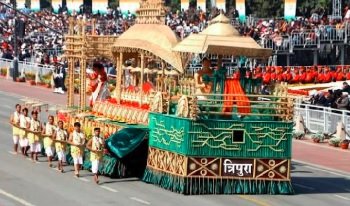 Photo of नई दिल्ली में गणतंत्र दिवस परेड में त्रिपुरा की झांकी दूसरे स्थान पर रही