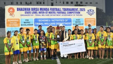 Photo of भगवान बिरसा मुंडा फुटबॉल टूर्नामेंट संपन्न, खेल, संस्कृति और शिक्षा के क्षेत्र में त्रिपुरा धीरे-धीरे आगे बढ़ रहा है: खेल मंत्री