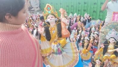 Photo of शाम होते ही बाघ देवी की पूजा, छात्रों और शिक्षकों ने की तैयारी, बाजार में उमड़ी भीड़